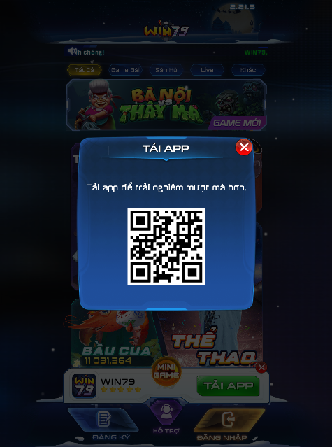 Cách truy cập link tải WIN79