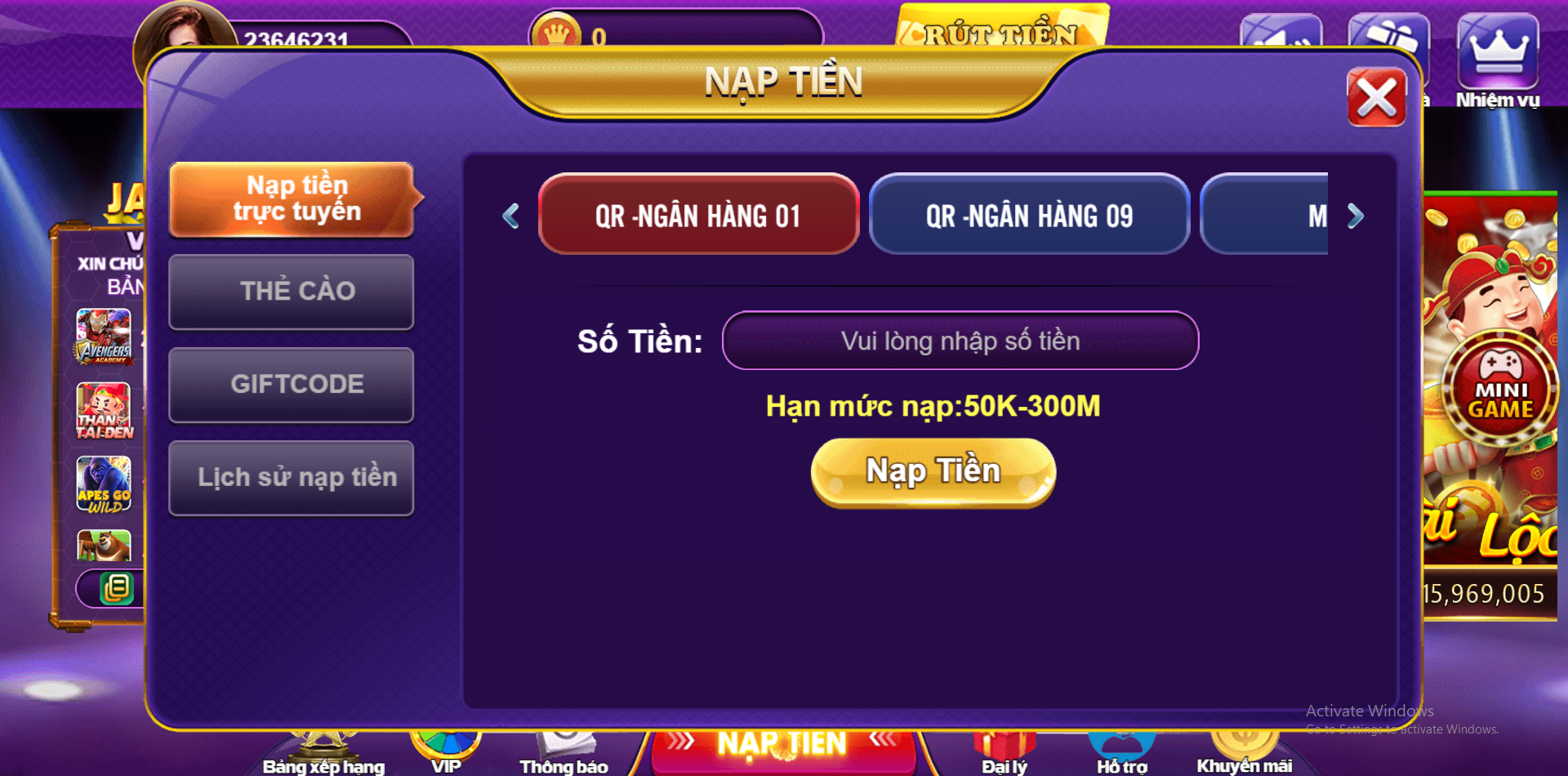 Cách nạp tiền 68 Game Bài trong một nốt nhạc