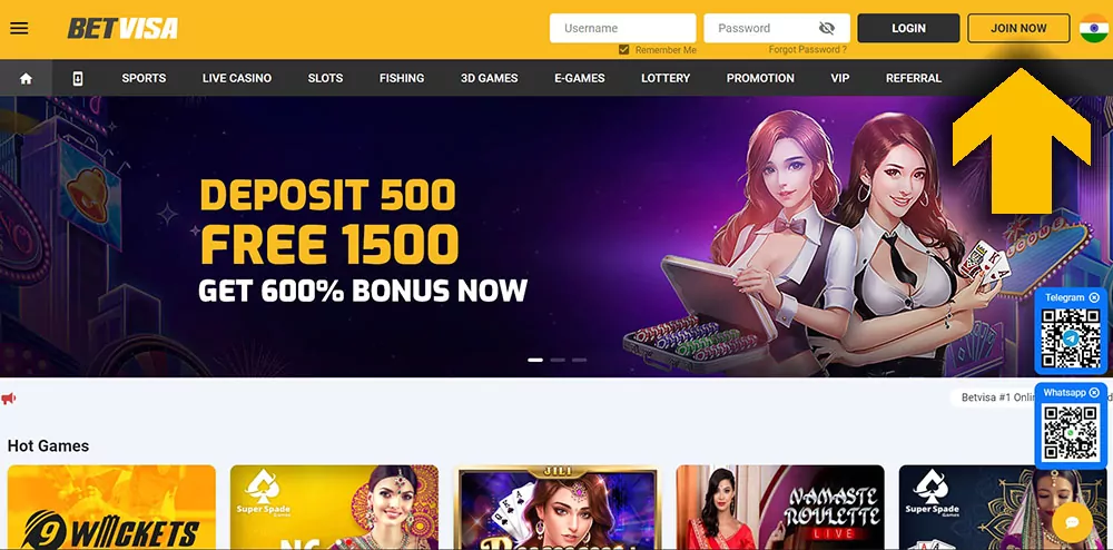 Giới thiệu nhanh trang chủ BETVISA