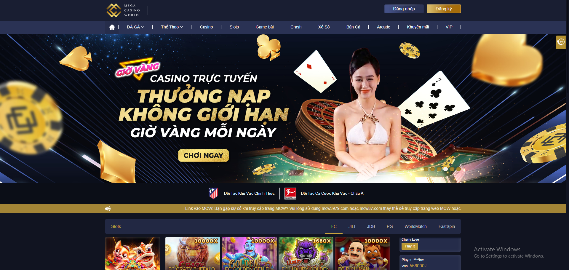 Giới thiệu tổng quan Casino MCW