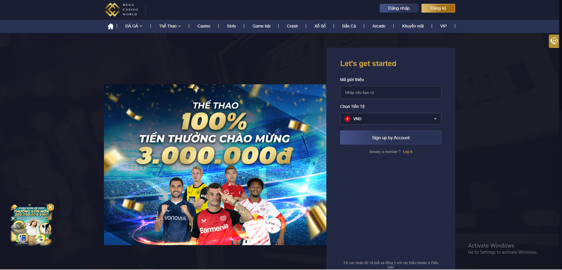 Đăng ký MCW Casino Online